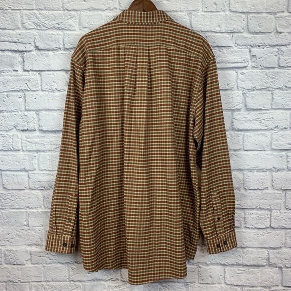 LL Bean‎ Men Long Sleeve Multicolor Check Flannel Button Shirt XL X-Large TALL - Picture 2 of 7